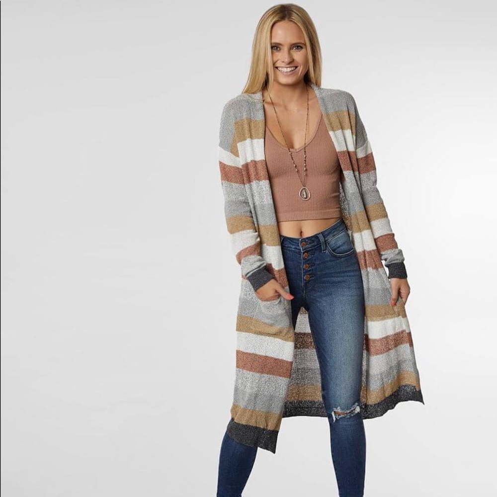 Daytrip Striped Duster Cardigan Sweater
